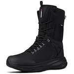 Men's Military Tactical Boots Lightweight Combat Boots 8 inch Durable Work Hiking Motorcycle shoes(8.5 Men,Black)