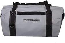 Waterproof Duffle Bag for Travel and Camping with Roll-Top Closure, Durable, All-Weather, and Versatile Dry Bag - Rockagator Mammoth Series (60 Liter, Grey/Black)
