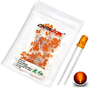 CHANZON 100 pcs 3mm Orange Diffused LED Diode Lights (Colored Lens Frosted Round DC 2V 20mA) Lighting Bulb Lamps Electronics Components Indicator Light Emitting Diodes