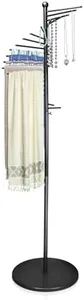 Scarf Rack Freestanding Metal Scarf Display Stand Spiral Hijab Organizer