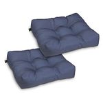 Classic Accessories Water-Resistant 48 x 48 x 12 cm Square Patio Seat Cushion, Navy, 2-Pack, One Size (62-118-015502-2PK)