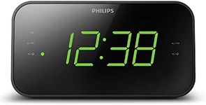 Philips 3000 Series 18cm Digital Clock/FM Radio w/Dual Alarm/LED Display Black