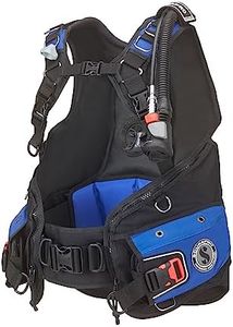 SCUBAPRO Glide Front Adjustable Scuba Diving BCD with Air2 Inflator Regulator for Recreational Diving, L, Blue
