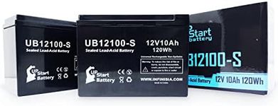 Upstart Battery 2X Pack Replacement for Neuton Mowers CE5 Battery - UB12100-S Universal Sealed Lead Acid Battery (12V, 10Ah, 10000mAh, F2 Terminal, AGM, SLA)