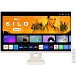 LG 27SR50F MyView Smart Monitor (27", 68.6cm), FHD IPS Display (1920 x 1080) with webOS, Work & Play Smarter, ThinQ Home Dashboard, AirPlay 2 + Screen Share + Bluetooth, Stylish Design - White