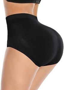 FLORATA Womens Butt Lifting Shapewear Butt Lifter Padded Control Panties Body Shaper Brief Black