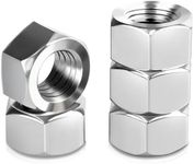 1/2-13 Hex Nuts, 100 Pcs Hardware Nuts, 304 Stainless Steel Full Thread, 18-8 Bright Finish Hex Nuts 1/2 13 Inch, SAE Hex Drive Machine Screw Nuts by Mywish