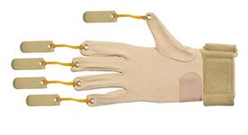 CanDo Deluxe with Thumb Finger Flexion Glove, Right, Small/Medium