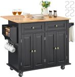 VEVOR Kitchen Island Cart, 35" Wood