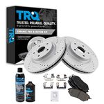 TRQ Brake Performance Rotor & Ceramic Pad Front Kit Compatible with Subaru Tribeca Legacy