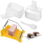 Spam Musubi Mold, 4 Pcs Musubi Maker Kit Spam Slicer Musubi Press Sushi Rice Onigiri Mold Set Egg Cutter for Luncheon Meat Hot Dog Cheese Strawberry Lunch Bento