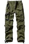 TRGPSG Women's Cargo Hiking Pants,Lightweight Tactical Casual Work Pants with 9 Pockets,2039 Army Green,12