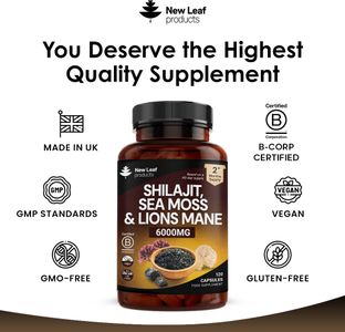 Shilajit Sea Moss & Lion’s Mane Supplement 6000mg – Herbal Blend