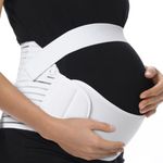 FITTOO Maternity Support Belt Belly Band, 3 in 1 Pregnancy Belt Support Back Brace Abdominal Binder Waist Support, Lightweight, Breathable and Adjustable Pregnancy Support Belt, S-XXL Available