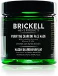 Brickell Men's Purifying Charcoal Face Mask, Natural and Organic Activated Charcoal Mask With Detoxifying Kaolin Clay, 4 Ounce, Unscented