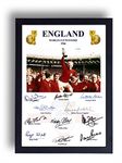 England 1966 World Cup Final Signed Print, Autographs inc Bobby Moore, Ray Wilson, Alan Ball, Bobby Charlton, Sir Geoff Hurst