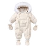 Xifamniy Baby Snowsuit Boy Girl Winter Clothes Coat Outwear Hooded Romper Jumpsuit