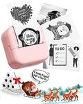2024 New Year Gifts Idea - Memolife Sticker Maker Machine - Mini Thermal Printer with 6 Rolls Non-Adhesive Paper (2in*21.3ft/Roll), Inkless Printer for Iphone & Android, Portable Mini Printer for DIY