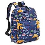 Zicac Kid Book Backpack Toddler Backpack Baby Child School Bag Kindergarten Canvas Daypack Cartoon Coin Purse for Children Boys Girls(Darkblue,M)