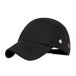 Bump Cap, Hard Hats, Baseball Caps For Women And Men, Head Protection, Adjustable Buckle Work Reflective Caps, For Maintenance Workers, Welders(Black Type A)