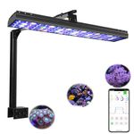 PopBloom H54 Aquarium LED Reef Light 60W, Dimmable Full Spectrum Marine LED Light for 60-80CM 24-30Inch Saltwater Coral Fish Tanks