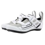 Tommaso Veloce 100 Triathlon & Peloton Shoes for Men—Pro Athletic Road Cycling Shoes—Install Your Own Cleats to Ride with Peloton or Other Road Bikes—White—Size 10.5US—44EU
