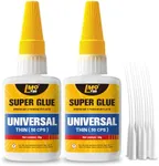 Super Glue Liquid Clear CA Glue, Cyanoacrylate Adhesive for Shoe Sole Ceramic Repair Plastic Leather Glass Model Metal Boot Wood Pottery Aquarium Fletching Porcelain, Thin Instant Bonding Waterproof