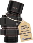 HammerHead Showers® ALL METAL Shower Head Swivel Ball Adapter, Oil Rubbed Bronze | Adjustable Pivot Ball To Adjust Showerhead Angle | Universal Connector Joint Fits Fixed Hand Held & Rain Shower Heads