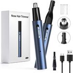 Nose Hair Trimmer for Men and Women，Rechargeable USB Ear and Nose Hair Trimmer，2024 Professional 5 in 1 Painless Eyebrow & Facial Hair Trimmer with Powerful Motor and Dual-Edge Blades Easy Cleansing