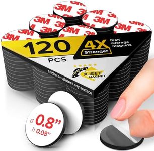 Magnetic Dots 120pcs - Strong Self Adhesive Magnet Dots (0.8" x 0.8") - Peel & Stick Magnetic Circles - Industrial Flexible Sticky Magnets - Sheets is Alternative, Stickers, Strip and Magnetic Tape