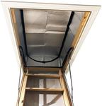 Attic Stairs Insulation Cover - Attic Insulation Tent with Zipper for Pull Down Stair 25" x 54" x 11" Fire Proof Attic Cover Stairway Insulator