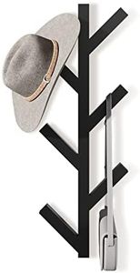 RRG Vertical Coat Rack Wall Mounted 16 Inch, Metal Modern Wall Coat Tree for Hats, Jackets, Bags, Entryway Bedroom (Height 16")