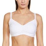 Enamor A042 Side Support Shaper Supima Cotton Everyday Bra - Non-Padded, Wirefree & High Coverage WHITE