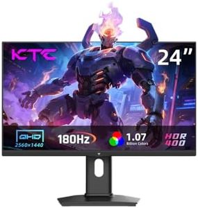 KTC 24 Inch Gaming Monitor 180Hz - 2K 1440P Computer Monitors, Fast IPS Monitor with HDR 400, Adaptive Sync, Up to 185Hz, HDMI 2.0 & Display Port 1.4, Height Adjustable, Vesa Mount, H24T7