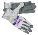 Gold Leaf RHS COLLECTION MALVERN Ladies Comfortable Deerskin Leather Gardening Gloves Lilac Iris - Great Gift