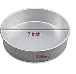 HASN TRADERS 7 inch Aluminium Cake Sponge Baking Mould for Oven & Convection for 1kg. Approx.