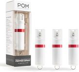 POM Pepper Spray Keychain - Flip Top Safety - Maximum Strength OC Spray Self Defense - Tactical Compact & Safe Design - Quick Key Release - 25 Bursts & 10 ft Range