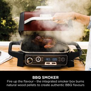 Ninja Woodfire Electric Grill, Red – Outdoor BBQ & Smoker