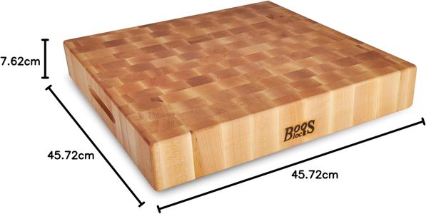 Boos Block End Grain Chopping Board 18x18x3 Inch – Hardwood Cutting Board