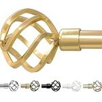 gb Home Collection Gold Curtain Rods for Windows 28 to 48 Inch (2-4 Feet), Adjustable Curtain Rod, Gold Curtain Rod, Curtains Rods for Bedroom, Heavy Duty Curtain Rods Gold, Window Curtain Rod Gold