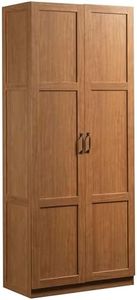 Sauder Storage Cabinet, Highland Oak Finish