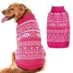 HOMIMP Dog Sweater Argyle - Warm Sweater Winter Clothes Puppy Soft Coat, Ugly Dog Sweater for Small Medium and Large Dogs, Pet Clothing Boy Girl