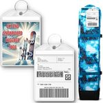 Ski Luggage Tags – Waterproof & Durable ID for Ski Bags, Snowboard Gear & Travel. Secure Strap, Scratch-Resistant, Perfect for Backpacks, Kids, Men, Women for Travel & Cruises (2 Pack)