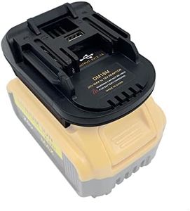 DM18M Battery Adapter Compatible with Makita 18V Li-Ion Battery, Battery Power Tools Adaptor Convert Compatible with Dewalt 18V 20V XR for Milwaukee 18V Battery to MAK 18V Tools,with USB Port