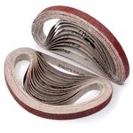 3/8 x 13 Sanding Belts, 24 Pack 3/8x13 Sanding Belts Assortment for Air Belt Sander, 4 Each of 60 80 120 150 240 400 Grit (3/8x13-inch)