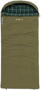OZtrail Jindabyne -6 Degrees Celsius Sleeping Bag - Low Noise, Brushed Polyester Outer with 100% Cotton Flannel Inner, Cold Machine Washable, Revived Fill - Utilising 72 Recycled Plastic Bottles