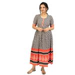 PREETHI SHAPEWEAR Cotton Maternity & Nursing Dress – Stylish Feeding Dress & Kurti for Comfortable Motherhood (in, Alpha, L, Black & Red)