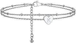 PROSTEEL Initial Ankle Bracelet Stainless Steel Cute Boho Summer Anklets