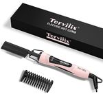 Electric Hot Comb by Terviiix, Pressing Combs for Black Hair, Wigs & Beard, Anti-Scald Straightening Comb with Keratin & Argan Oil Infused Teeth, Temperatures Adjustable, 60 Min Auto Shut Off