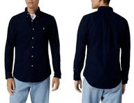 Polo Ralph Lauren Custom Fit Poplin Shirt Pony Oxford Navy Button-Down Shirt, navy, M